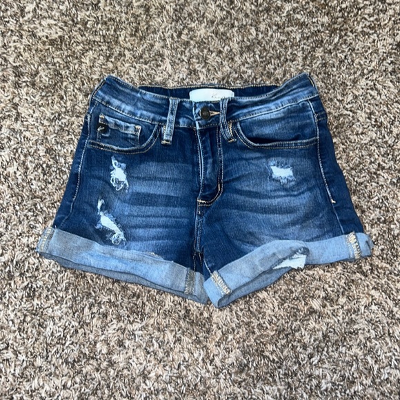 KanCan Jean shorts, size 25 and dark wash - Picture 1 of 3